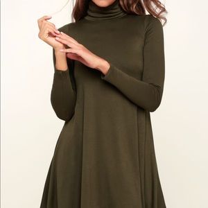 Lulu’s sway, girl, sway olive turtleneck